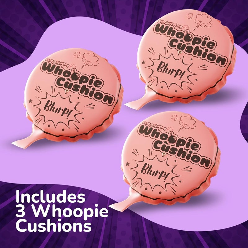 Art Creativity Self Inflating Whoopie Cushion Set - 3 Pack - 7 Inch Whoopee Cushions for Rib Cracking Fart Sounds - Classic Prank Toys for Boys and Girls - Party Favors and Gag Gifts for Kids - Image 5